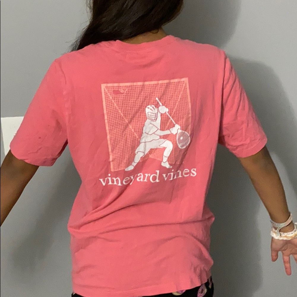 Pink Vineyard Vines Lacrosse Shirt